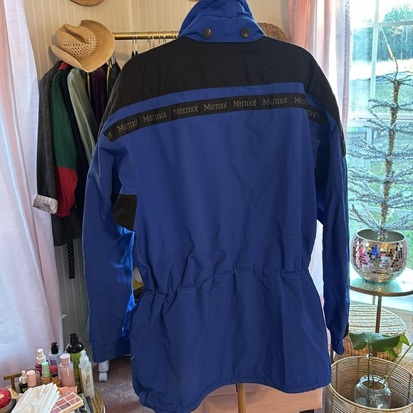 Vintage Marmot Blue Black Ski Jacket Sz L - Picture 3 of 9